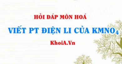 Viết phương trình điện li KMnO4, KMnO4 là chất điện li mạnh hay yếu?